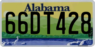 AL license plate 66DT428