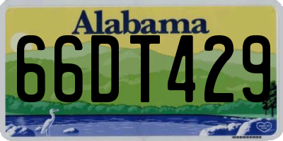 AL license plate 66DT429