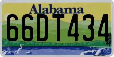 AL license plate 66DT434