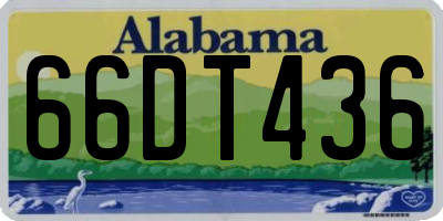 AL license plate 66DT436