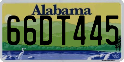 AL license plate 66DT445