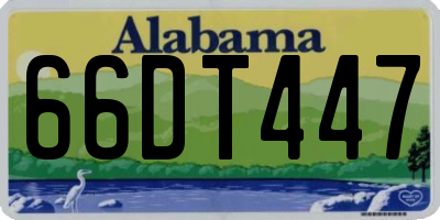 AL license plate 66DT447