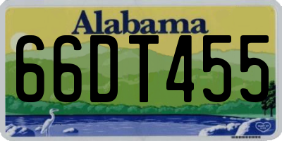 AL license plate 66DT455