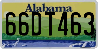 AL license plate 66DT463