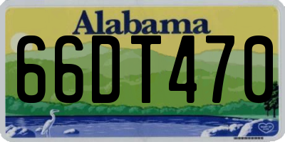 AL license plate 66DT470