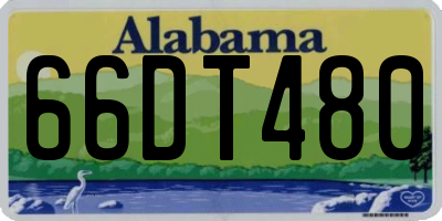 AL license plate 66DT480