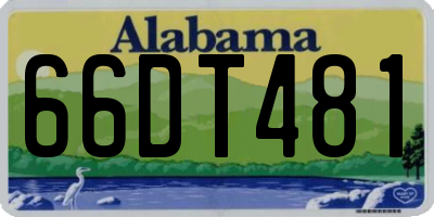 AL license plate 66DT481