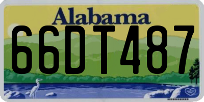 AL license plate 66DT487