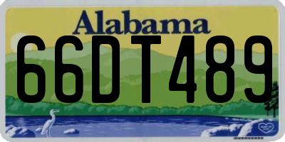 AL license plate 66DT489