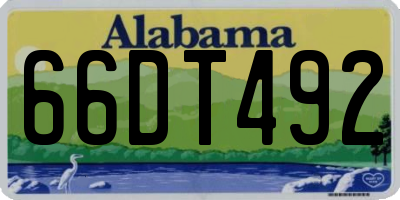 AL license plate 66DT492