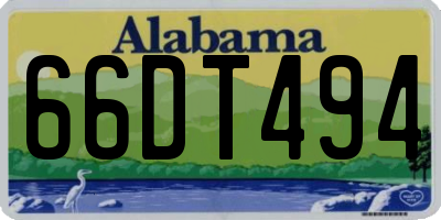 AL license plate 66DT494