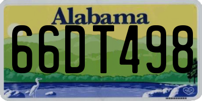 AL license plate 66DT498
