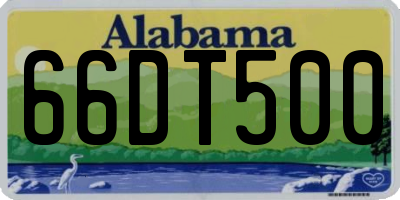 AL license plate 66DT500