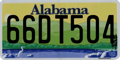 AL license plate 66DT504