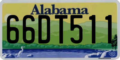 AL license plate 66DT511