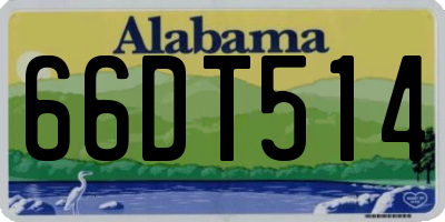 AL license plate 66DT514