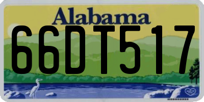 AL license plate 66DT517