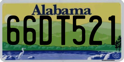 AL license plate 66DT521