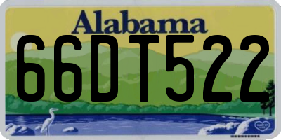 AL license plate 66DT522