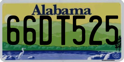 AL license plate 66DT525