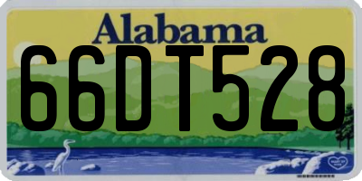 AL license plate 66DT528