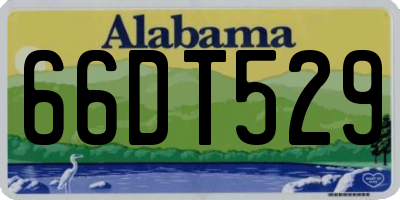 AL license plate 66DT529