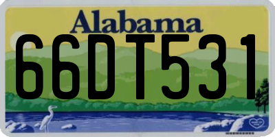 AL license plate 66DT531