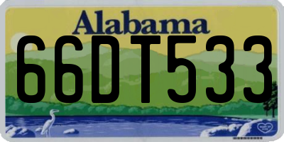 AL license plate 66DT533