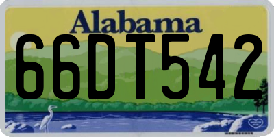 AL license plate 66DT542