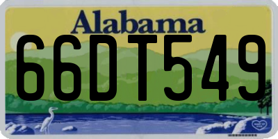 AL license plate 66DT549