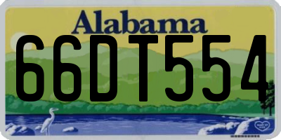 AL license plate 66DT554
