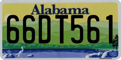 AL license plate 66DT561