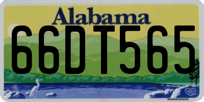 AL license plate 66DT565