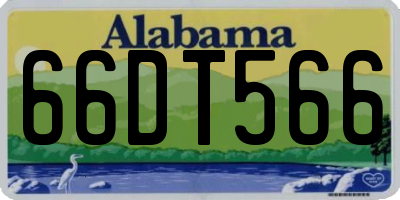 AL license plate 66DT566