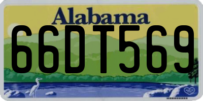 AL license plate 66DT569