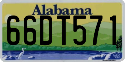 AL license plate 66DT571