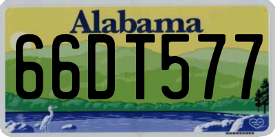 AL license plate 66DT577