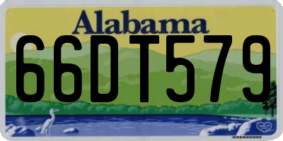 AL license plate 66DT579
