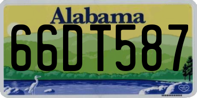 AL license plate 66DT587