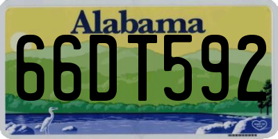 AL license plate 66DT592