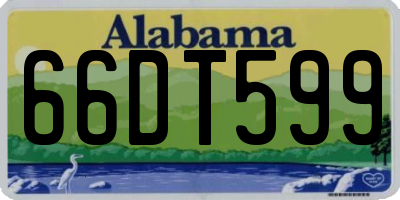 AL license plate 66DT599