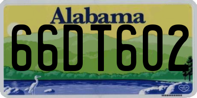 AL license plate 66DT602