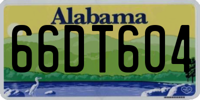 AL license plate 66DT604