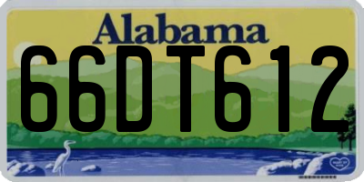 AL license plate 66DT612