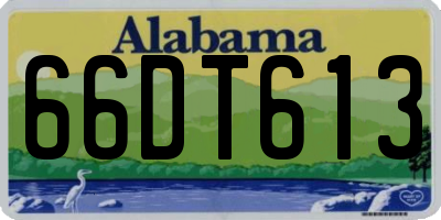 AL license plate 66DT613