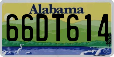 AL license plate 66DT614