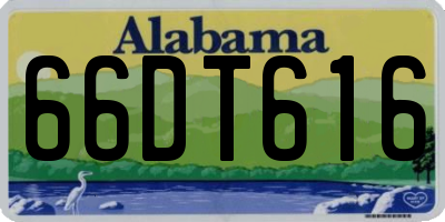 AL license plate 66DT616