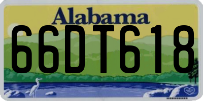 AL license plate 66DT618