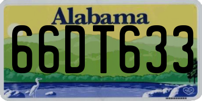 AL license plate 66DT633