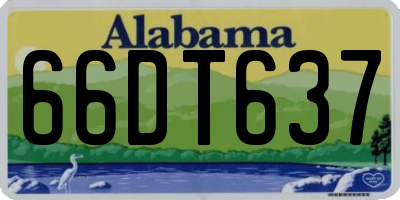 AL license plate 66DT637